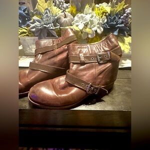 Leather mid boots size 8 1/2